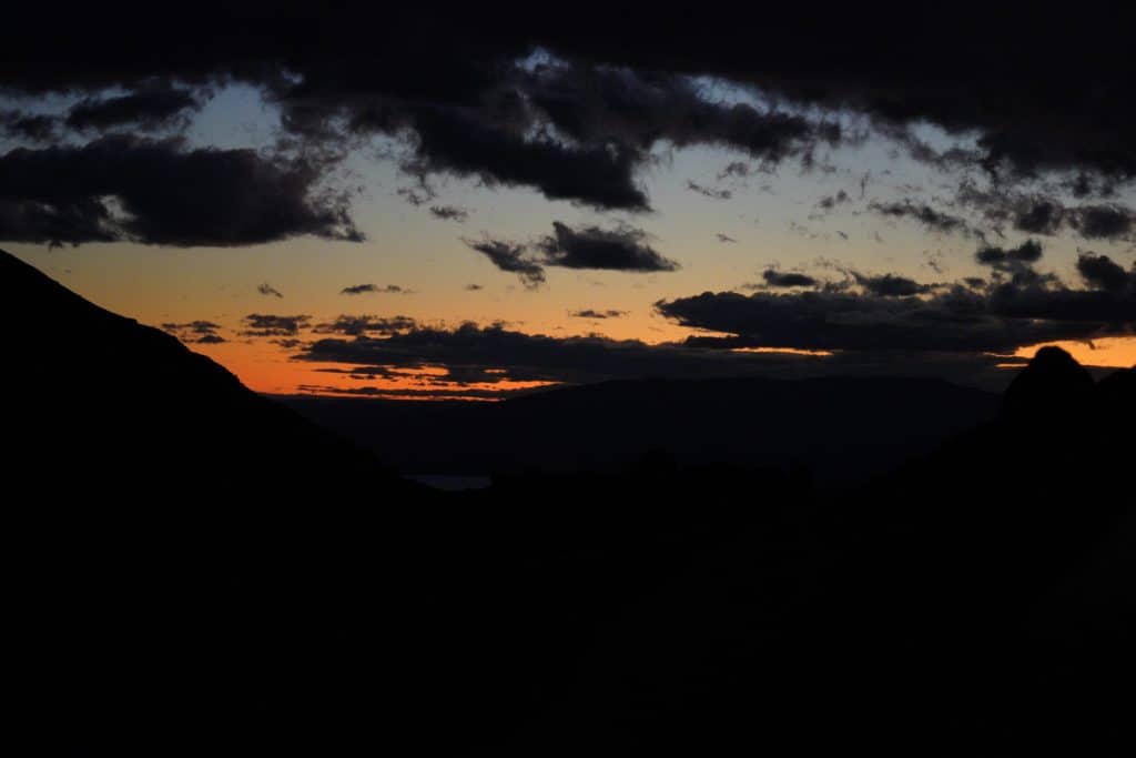 Sonnenaufgang während der W-Wanderung im Torres del Paine, Patagonien