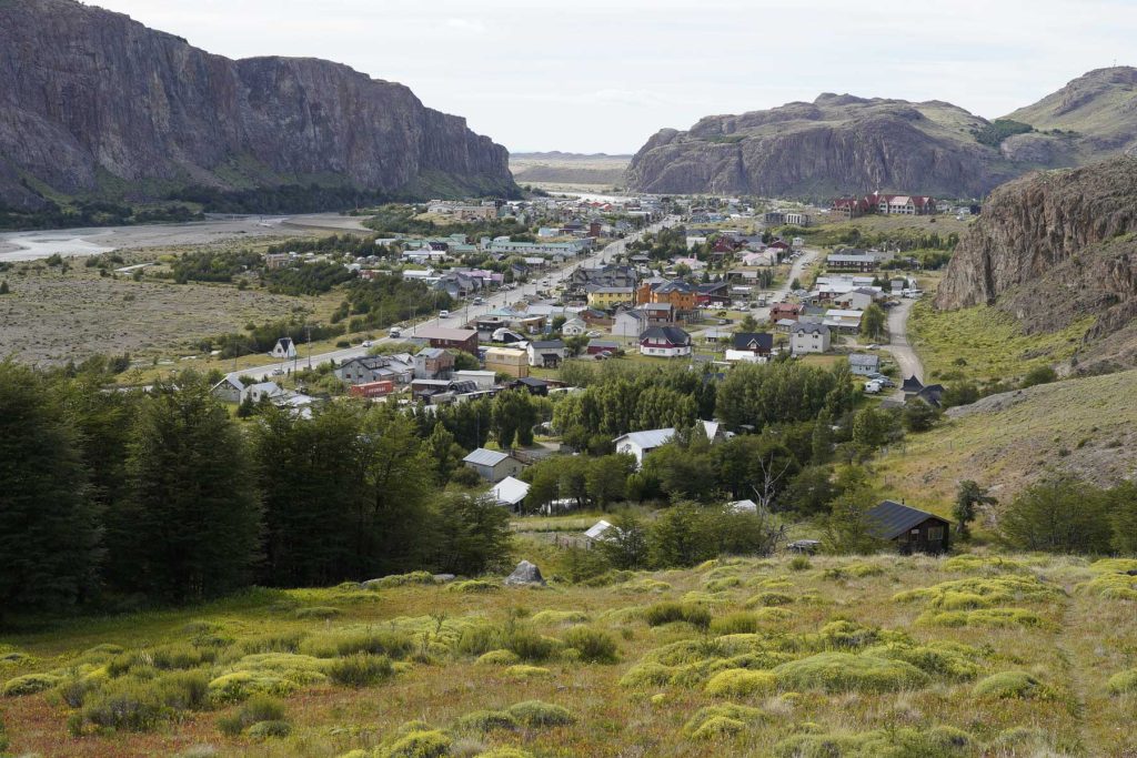 El Chaltén, idealer Ausgangspunkt für Wanderungen in den Fitz Roy Bergen von Patagonien - Argentinien.