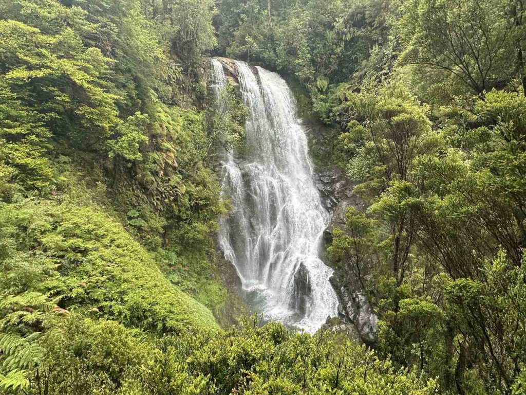 Wasserfal Ata bei der Wanderung im Pumalin Nationalpark, Chile