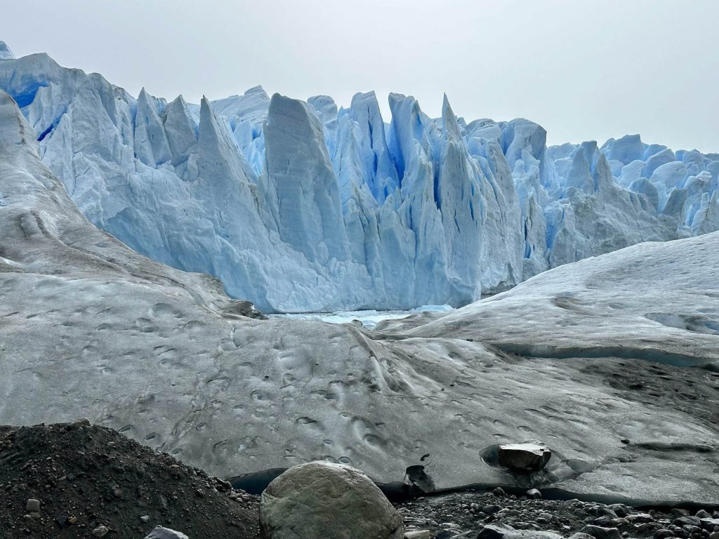 Struktur des Perito Moreno Gletscher in Argentinien