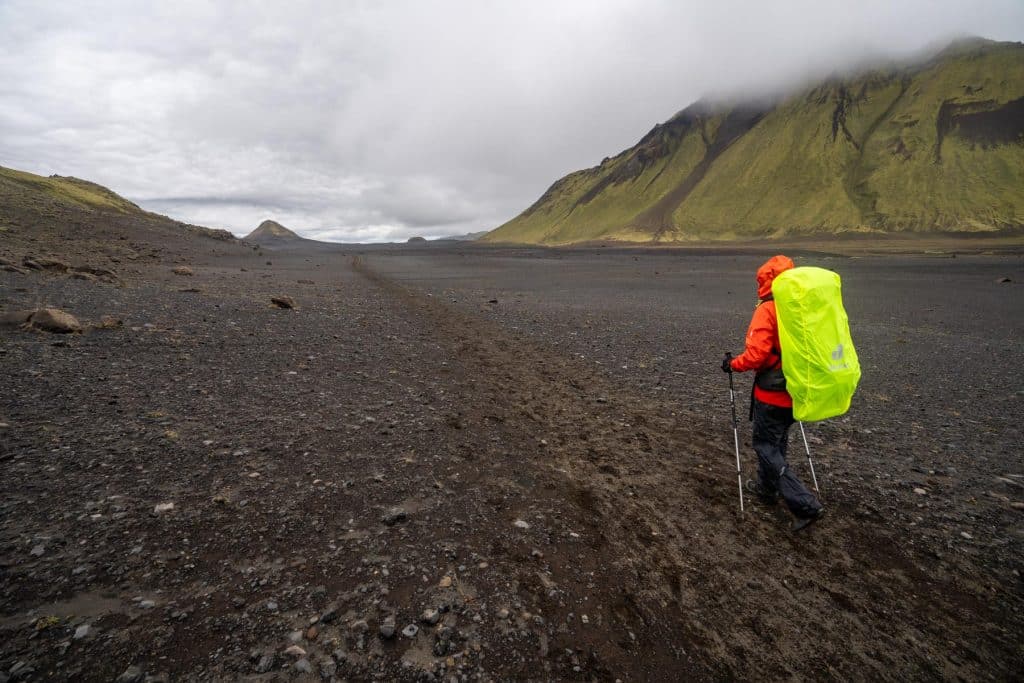 Wanderung durch eine Vulkanlandschaft, entlang der Laugavegur Trkking Tour