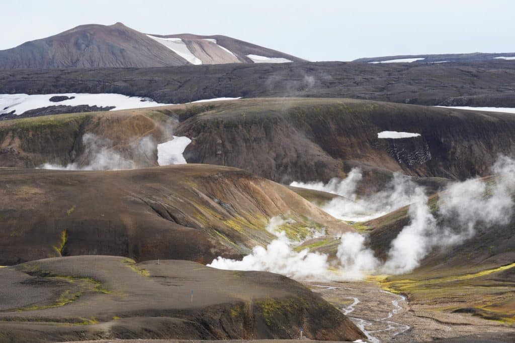 Fumarolen entlang der Laugavegur Trekking Tour in Island