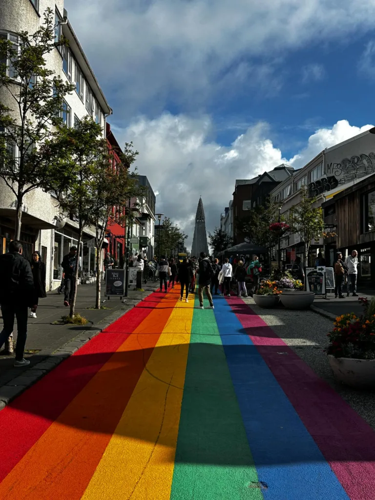 Laugavegur Haupteinkaufstraße in Reykjavík