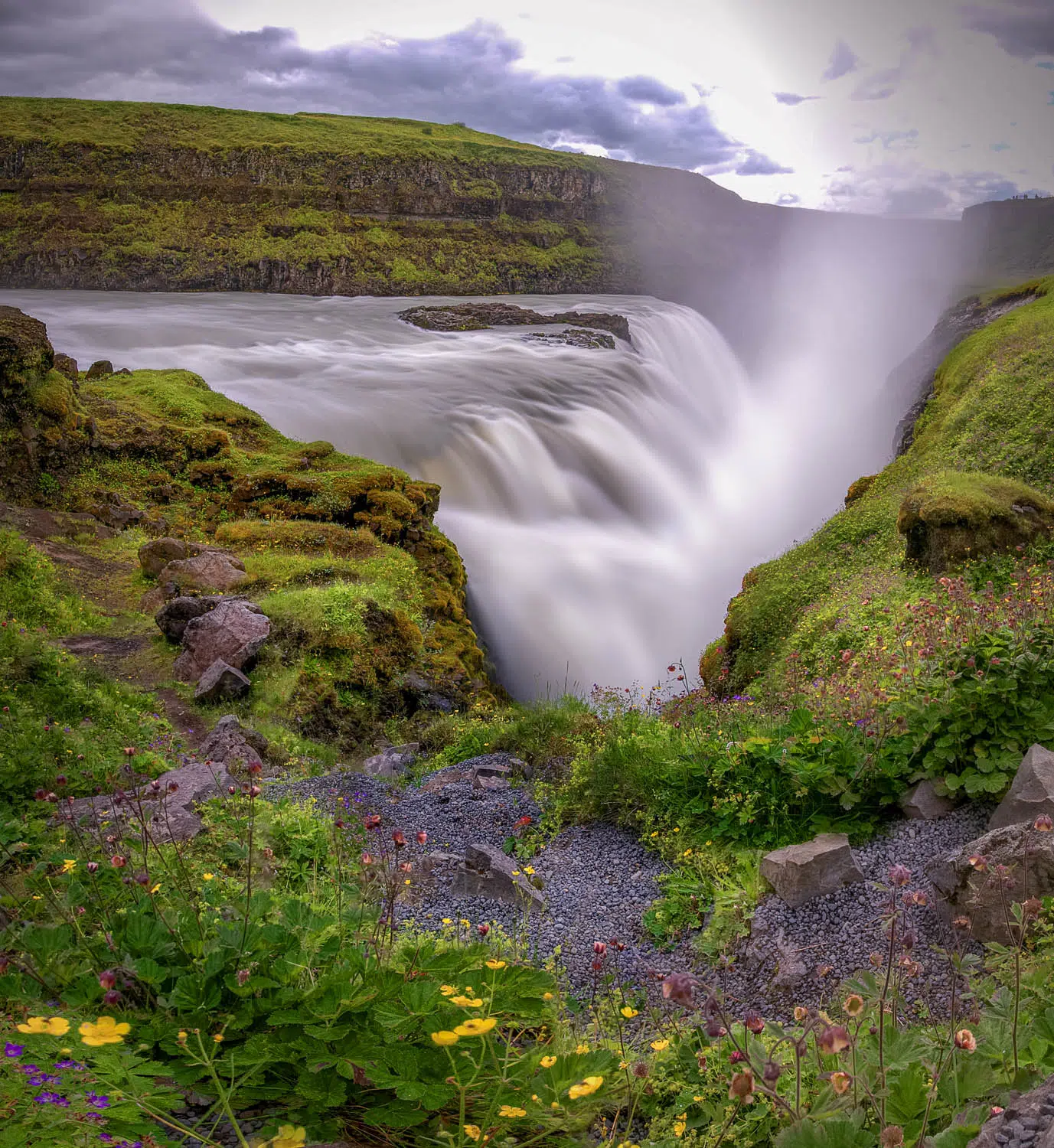 Der Gullfoss auf unserer Fahrradtour in Island