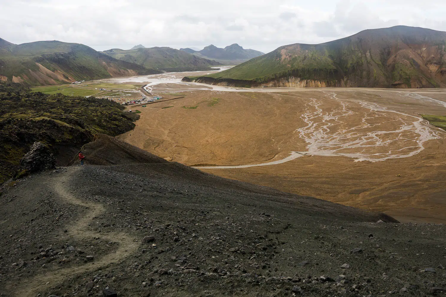 Lavafeld bei Landmannalaugar - Fahrradtour, Bikepacking in Island