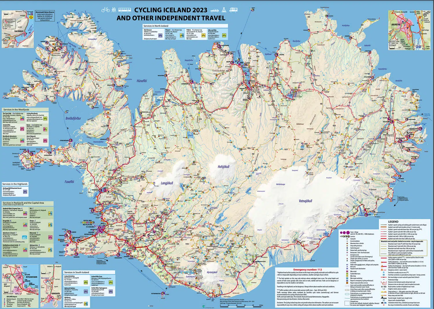 Fahrradkarte in Island