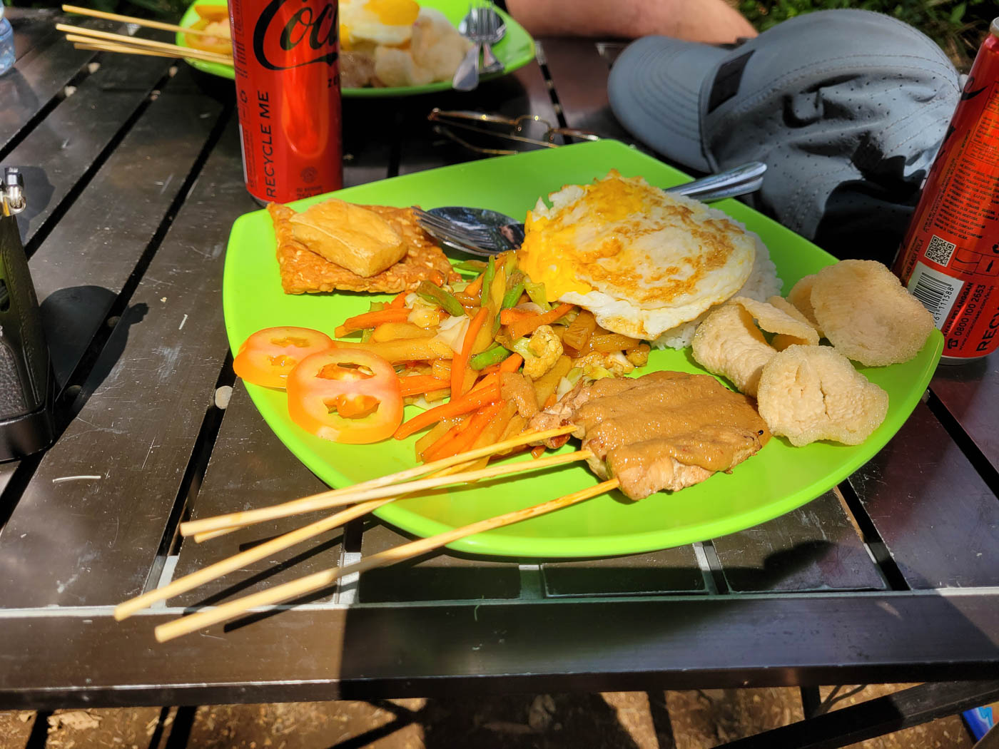 Mittagessen bei der Rinjani Besteigung