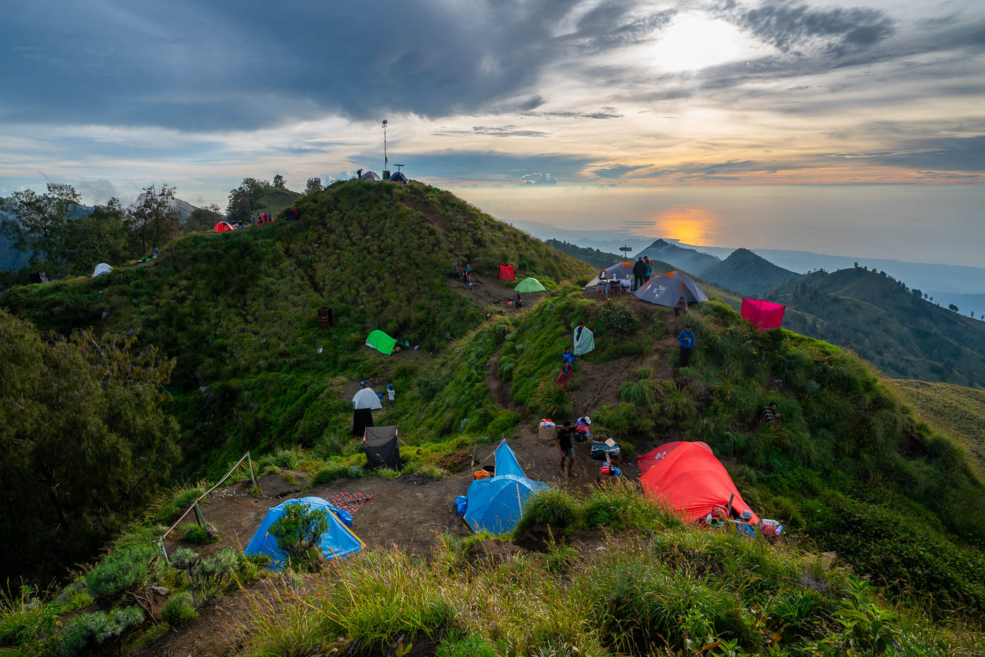 Unsere Zeltstadt bei der Rinjani Besteigung