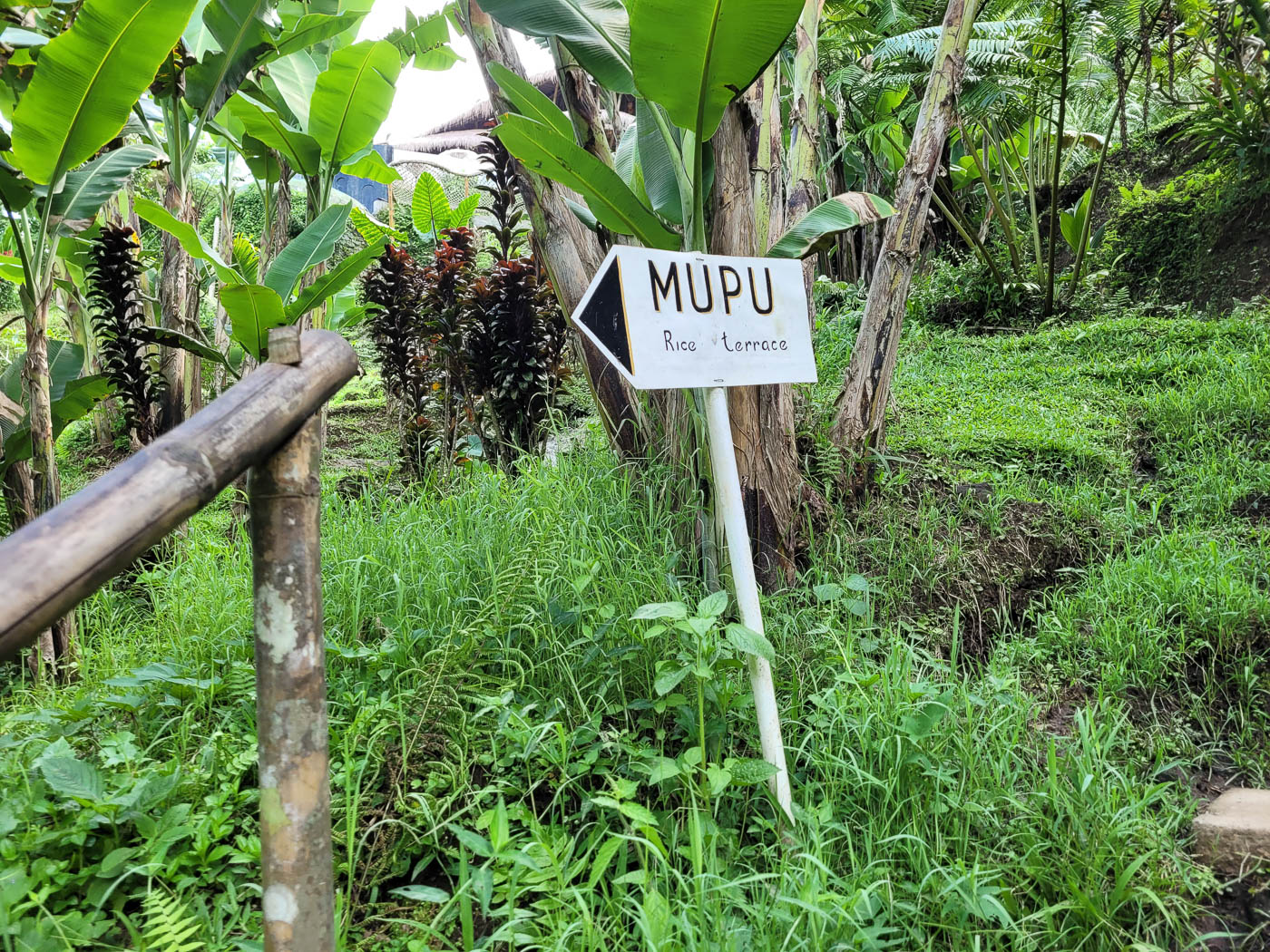 Schild zu den Mupu Resiterrassen