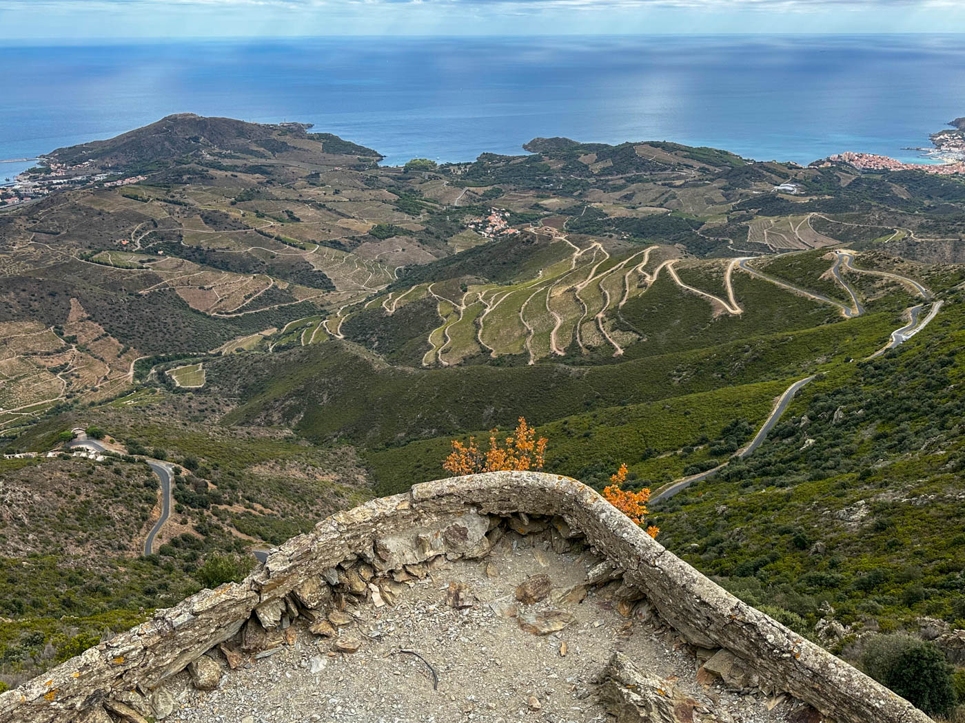 Aussichtsterrasse mit Blick auf Colliure