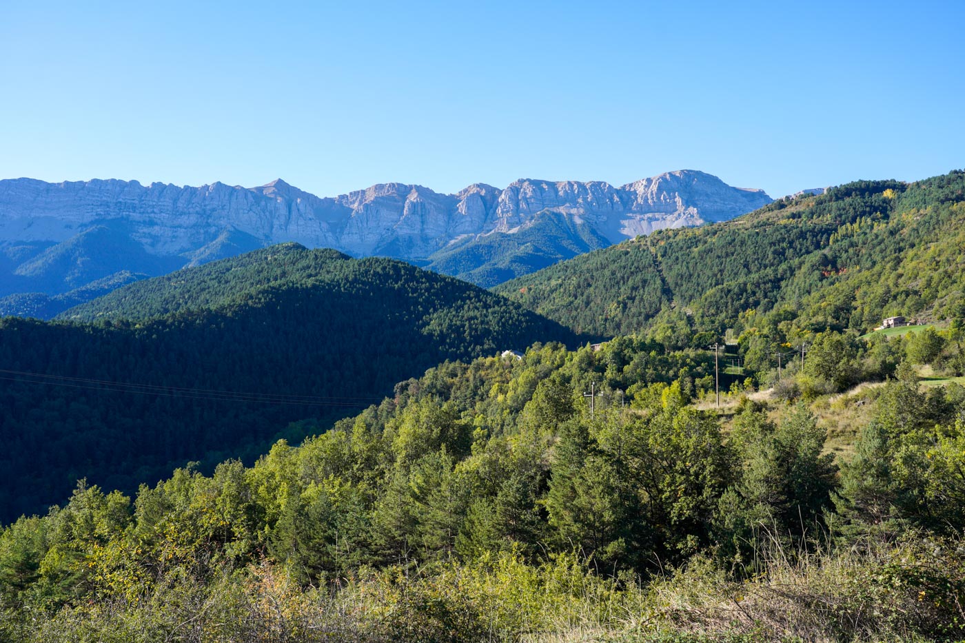 Blick auf das Cadí-Massiv