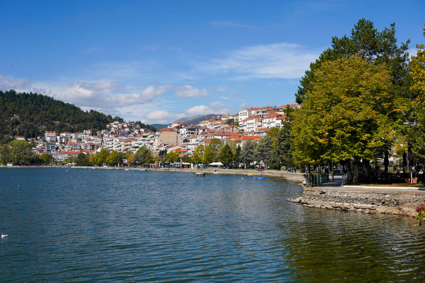 Blick auf Kastoriá in Griechenland