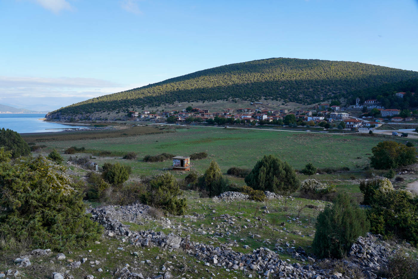 Blick auf die Bucht von Psarádes
