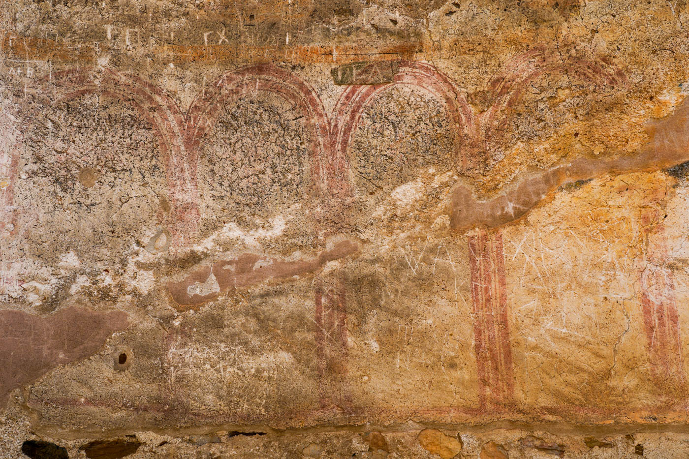 Fresken der Kirchenruine Basilika Ágios-Achílleios auf der gleichnamigen Insel