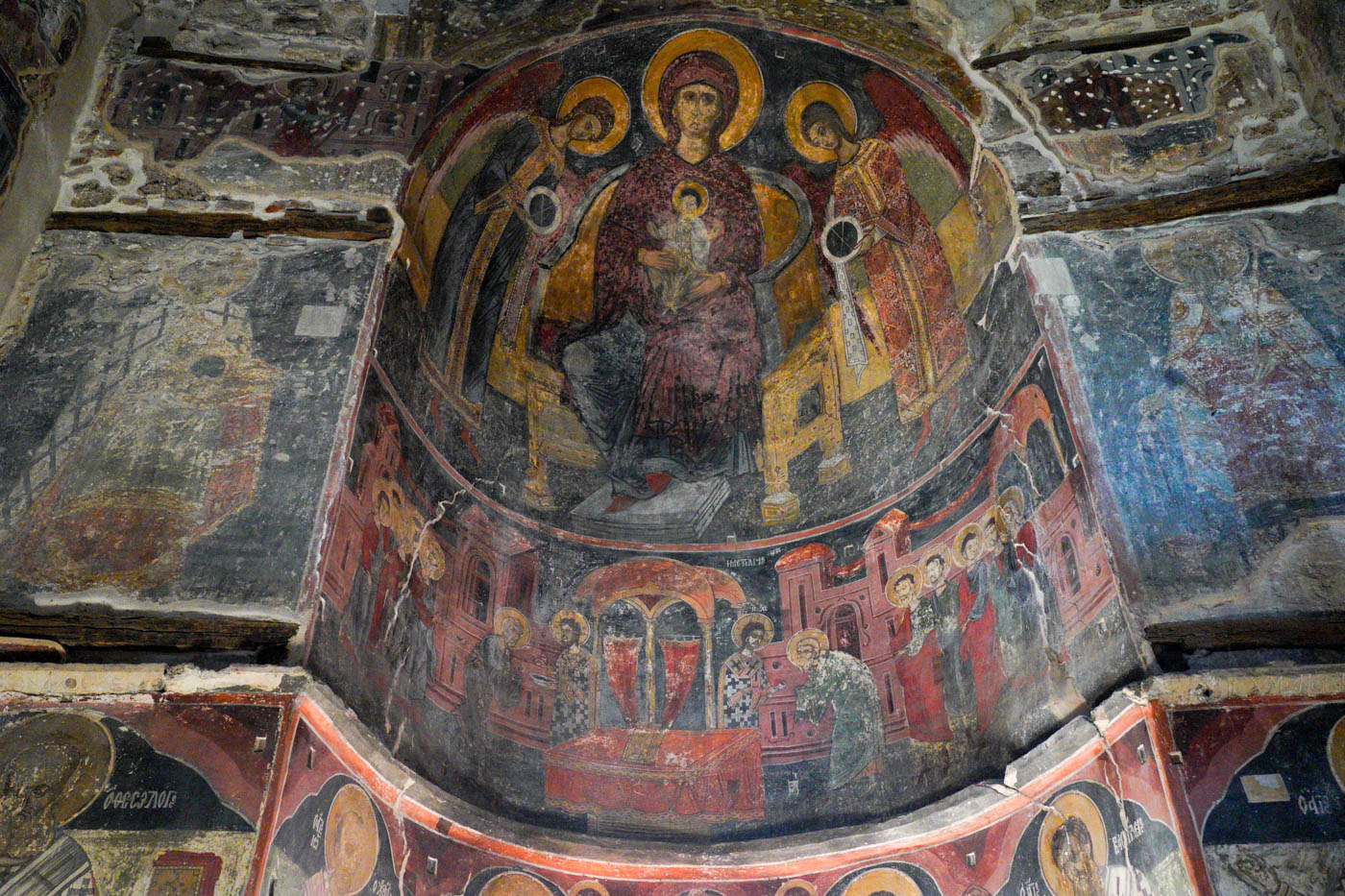 Kuppel der alten Metropolitan Kathedrale von Édessa in Nord-Griechenland