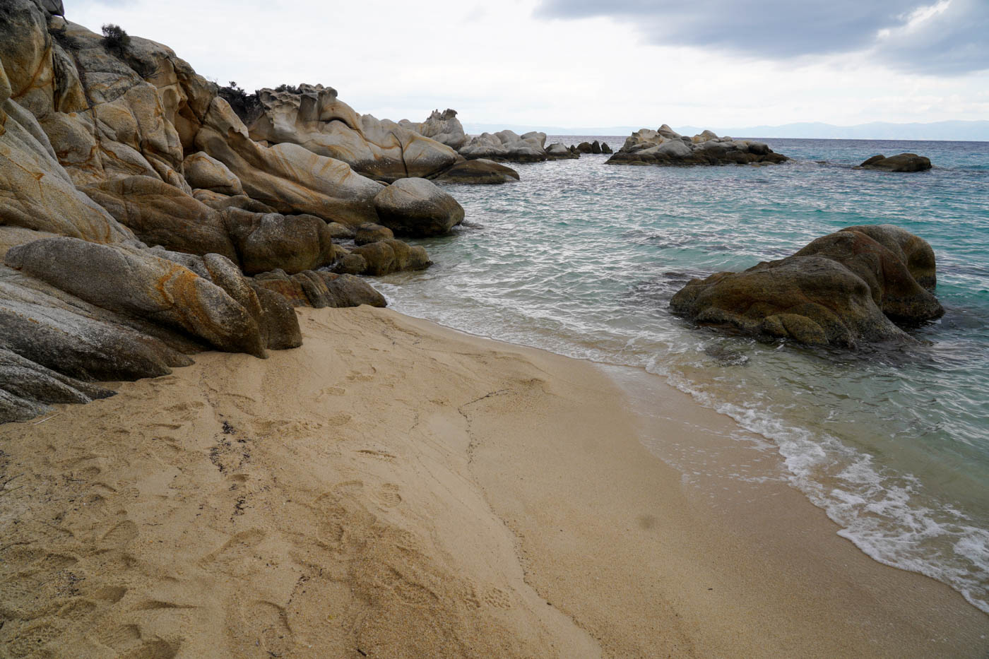 Paradies Sandstrand auf der Halbinsel Sithonía