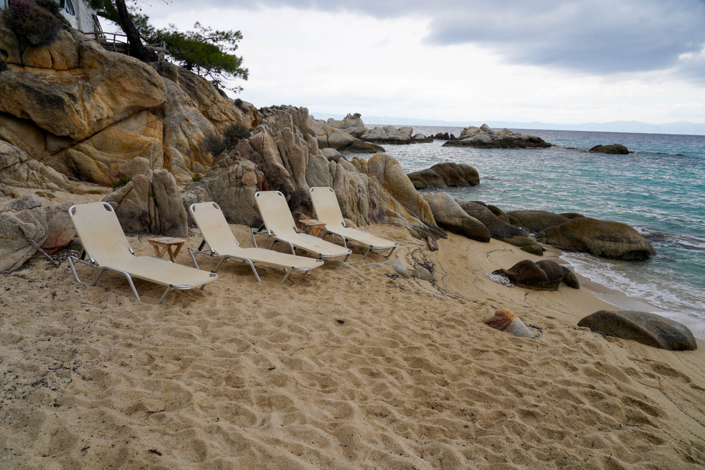 Liegen am Paradies Strand