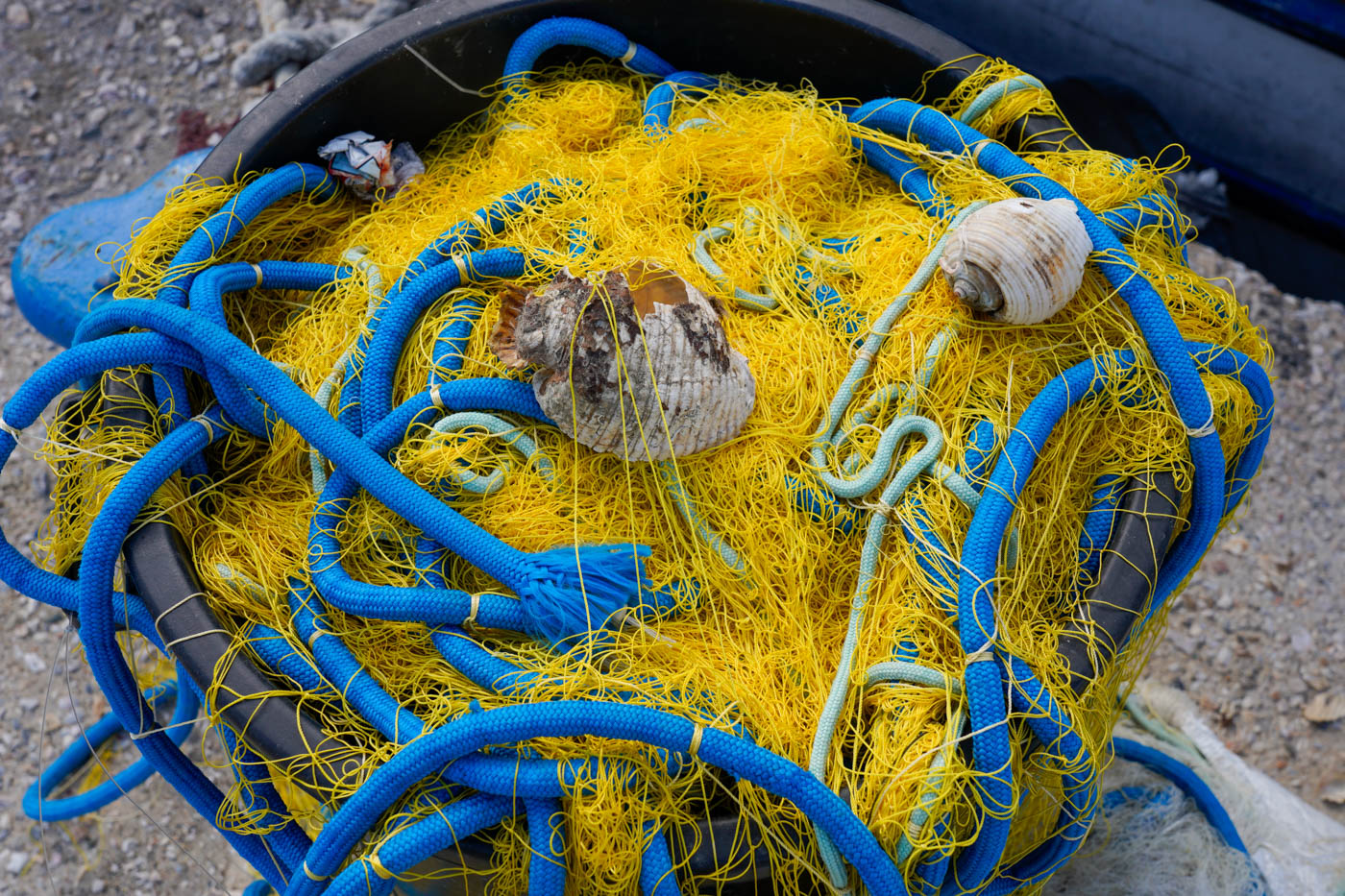 Fischernetz in Néa Skíoni