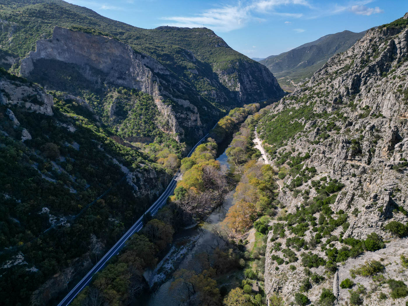 Temi-Tal auf dem Weg nach Makrenítsa auf der Pilion Halbinsel