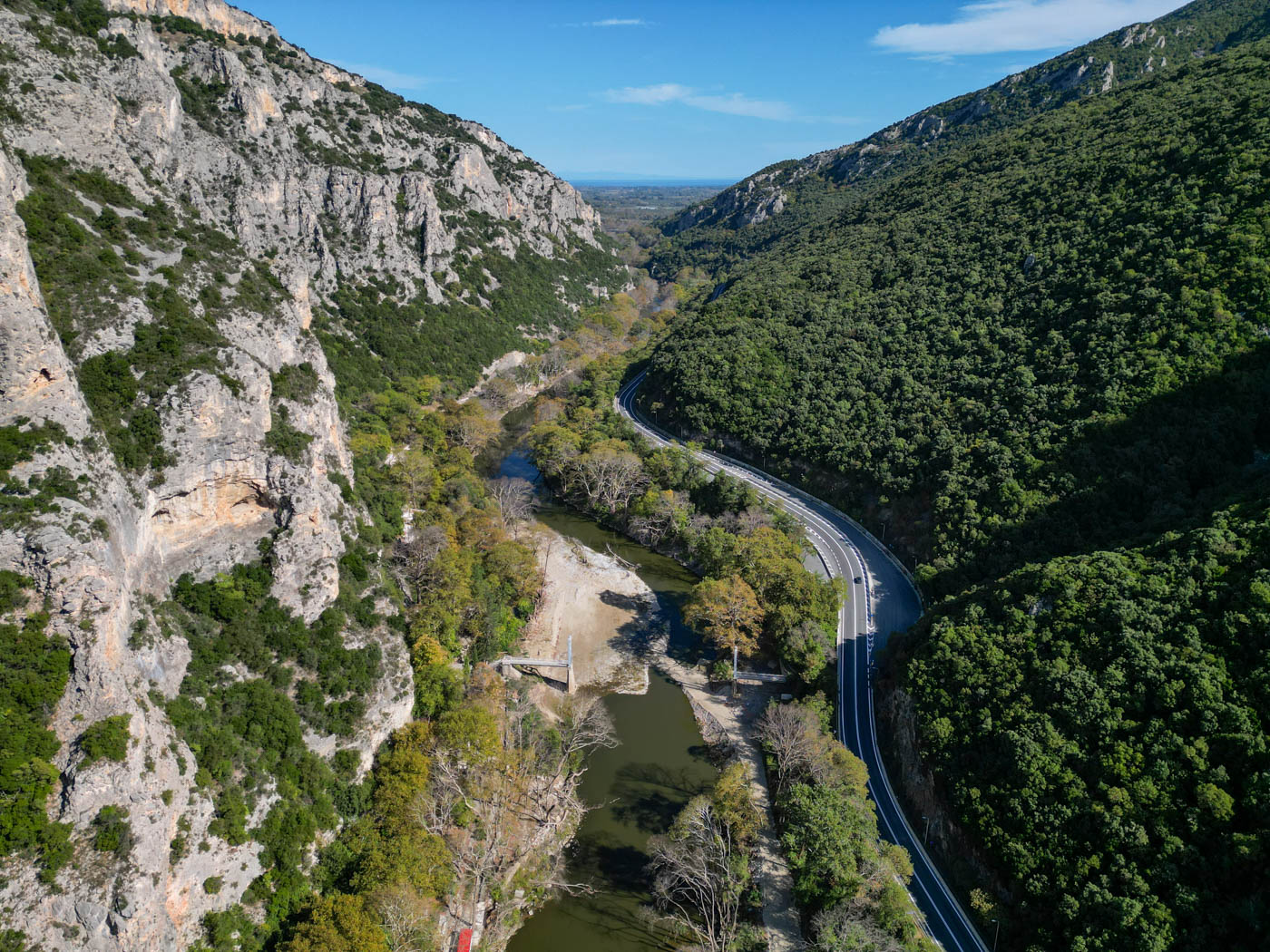 Temi-Tal auf dem Weg nach Makrenítsa auf der Pilion Halbinsel