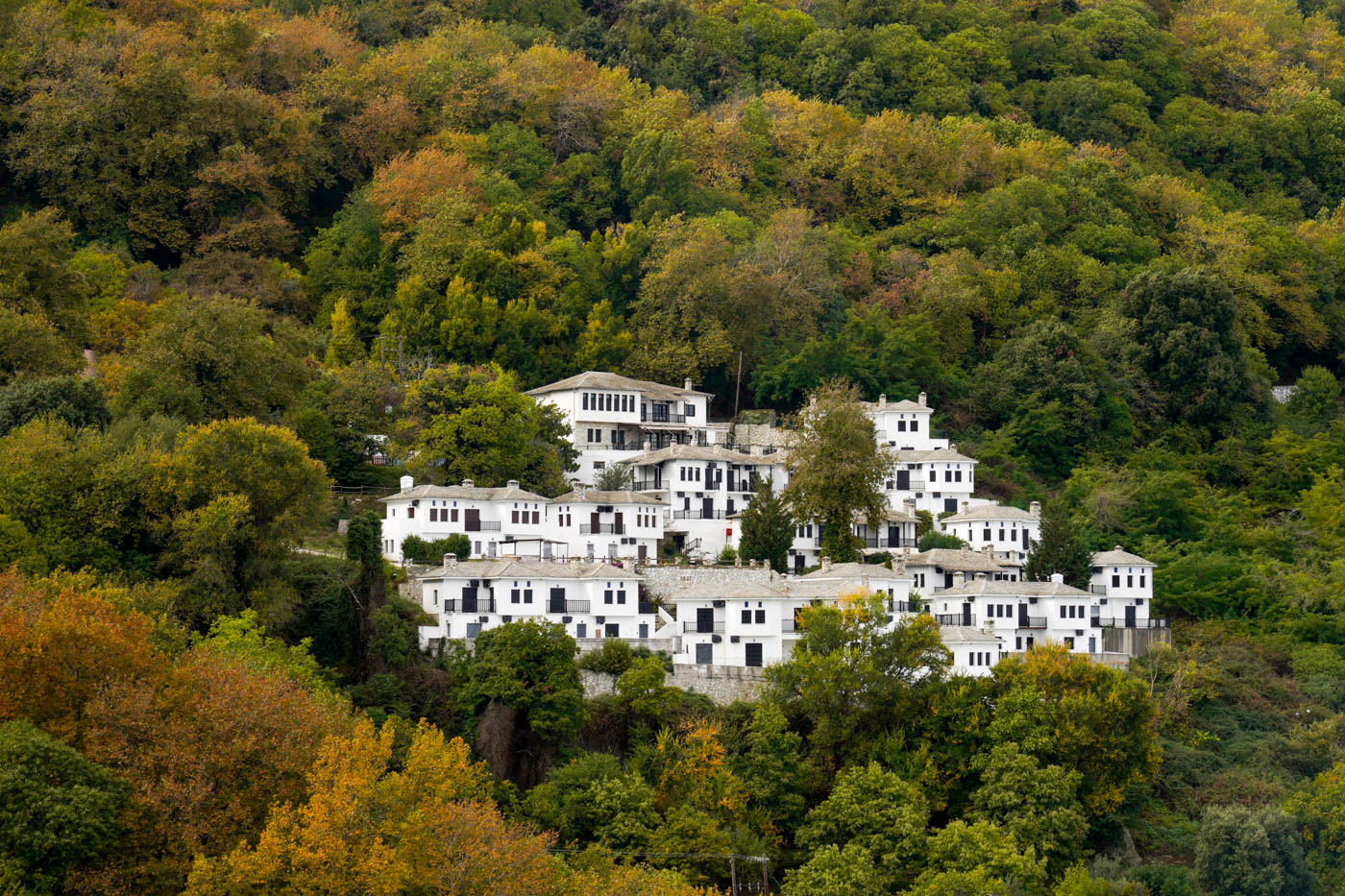 Weißes Dorf auf Pilion