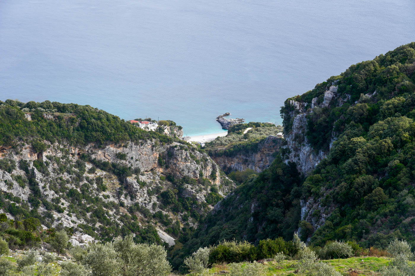Blick auf den Potistiká Strand