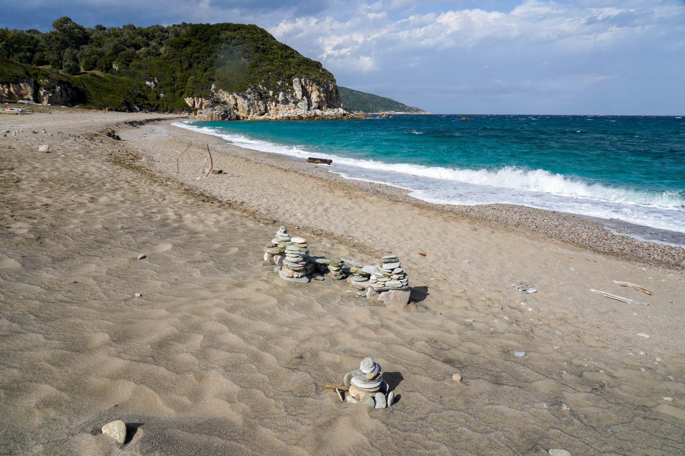 Sandstrand Potistiká auf Polion
