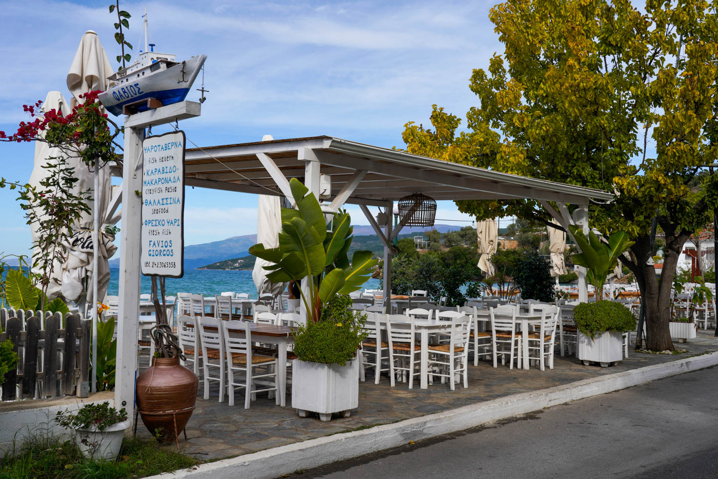 Fischrestaurant in Milína auf der Pilos Halbinsel