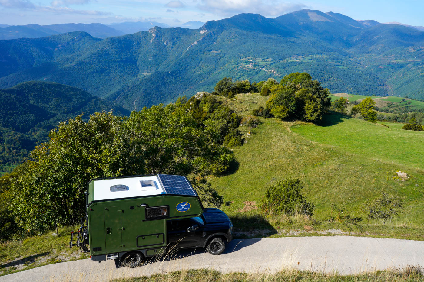 Konge-Mobil in den Pyrenäen