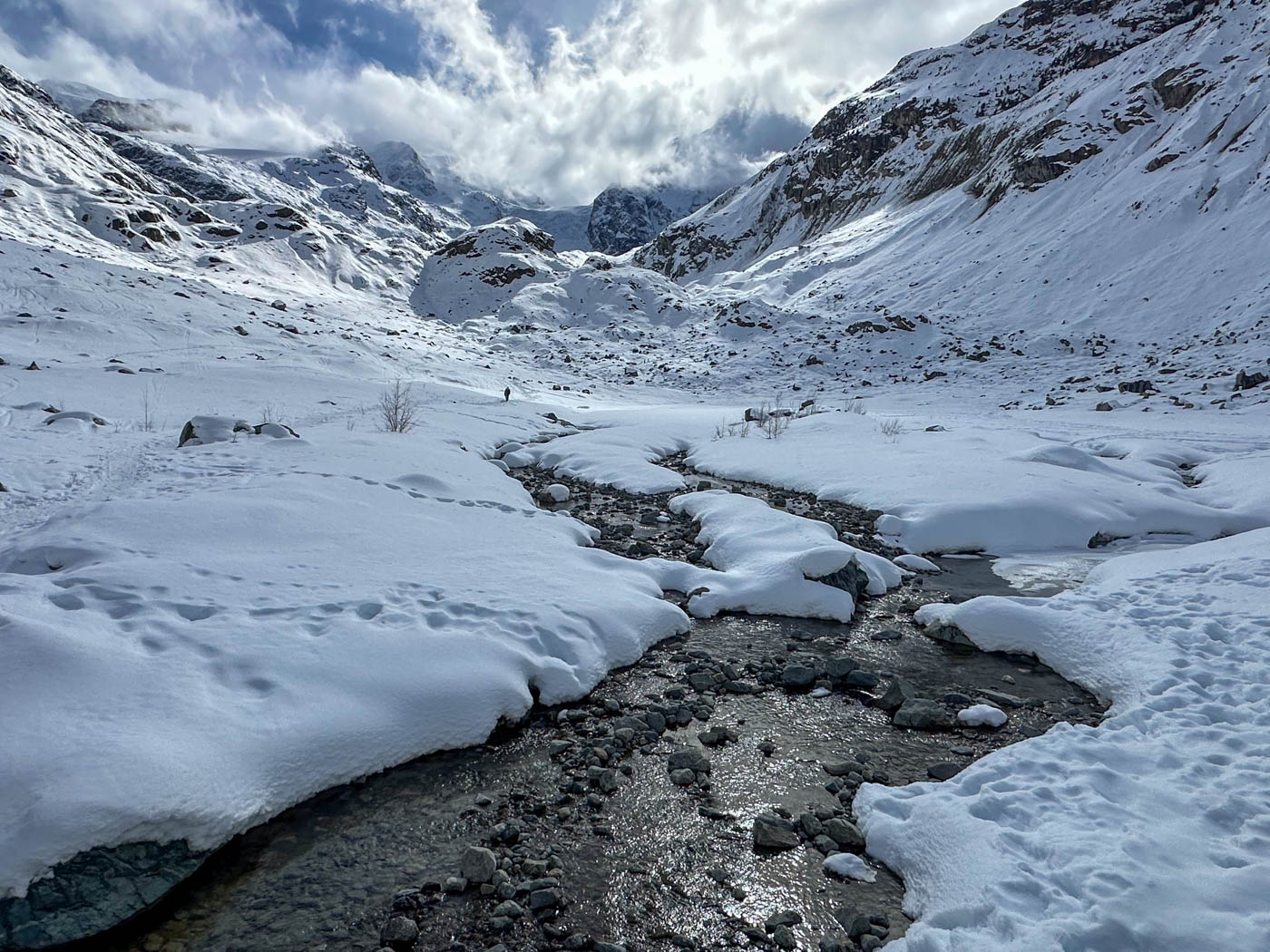 Winterlandschaft am Mortaratsch Gletscher